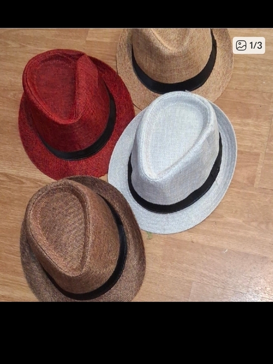 None Other - 4 Medium Classic Men's Fedora Hats. All 4 Included With Price-Unbranded